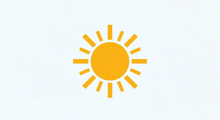 Fototapeta premium Vibrant sun symbol shining bright in clear sky