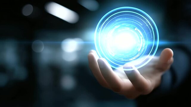 Cyber security digital crime concept visualization, data protection from hacker, threat prevention system, information security interface, privacy control display, defocused techno