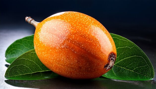 Grenadilla Passiflora Laurifolia On A Green Leaf