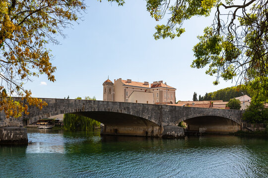 Arslanagica bridge spanning Trebisnjica river in Trebinje, Bosnia and Herzegovina.