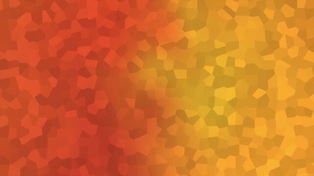 Warm abstract mosaic gradient background in yellow red lowpoly geometric texture ideal for modern design wallpaper presentations and digital art projects.