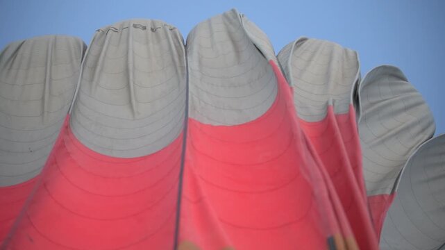 Balloon slowly deflating after flying