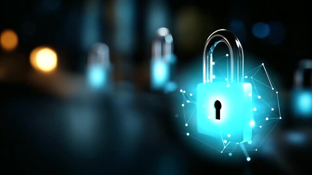 Computer security breach visualization, unauthorized access concept, system vulnerability display, data protection failure, cybersecurity compromise representation, defocused digit