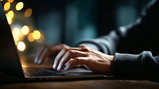 Faceless malicious hacker prepared to steal data, cybersecurity concept threat, information breach scenario, digital crime preparation, attack planning visualization, defocused dar