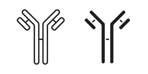 Antibody icon. Vector linear icon collection. Vector EPS10