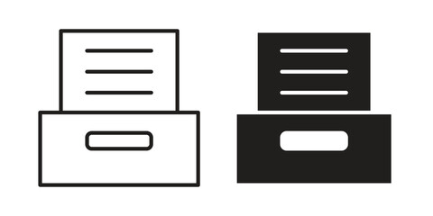Archive folders icon. Vector linear icon collection. Vector EPS10