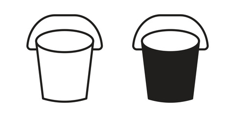 Bucket icon. Vector linear icon collection. Vector EPS10