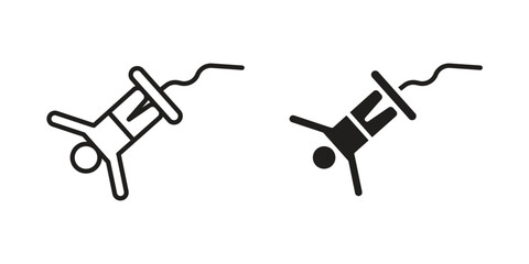 Bungee jumping icon. Vector linear icon collection. Vector EPS10