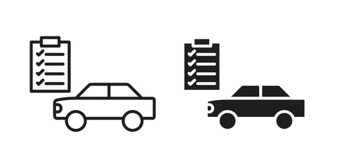 Car repair check list icon. Vector linear icon collection. Vector EPS10