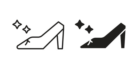Cinderella shoe icon. Vector linear icon collection. Vector EPS10