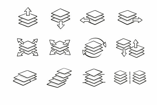 Image shift generation vector simple expand align icon arrow reorder layer right