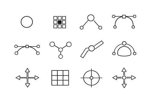 Cell dot image node marker generation unit pivot vector point icon joint