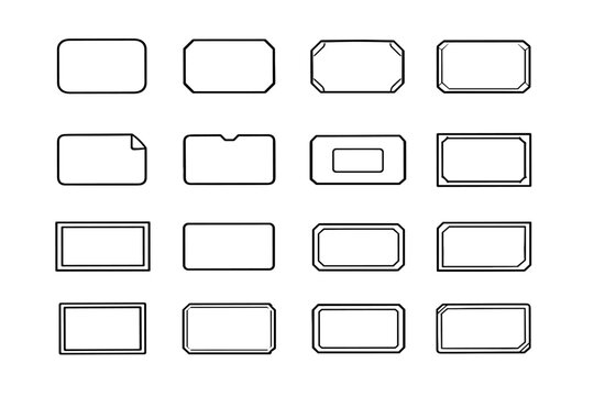 Edge corner object clipped icon beveled rounded generation cutout framed image vector