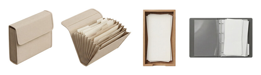 Fototapeta premium Expense receipt organizer set.