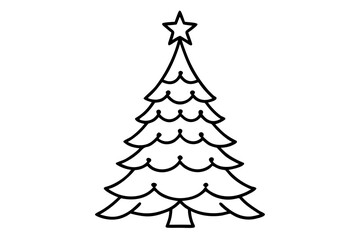 Fototapeta premium Christmas Desing tree white background 