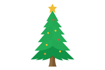Fototapeta premium Christmas Desing tree white background 