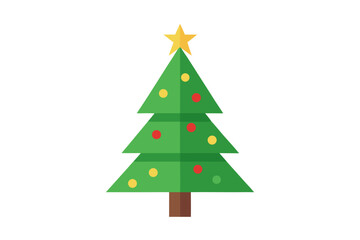 Obraz premium Christmas Desing tree white background 