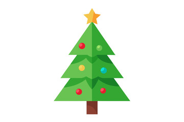 Christmas Desing tree white background 