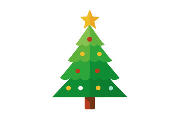 Christmas Desing tree white background 