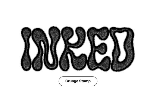 Noise Outline Ink Stamp Text Effect