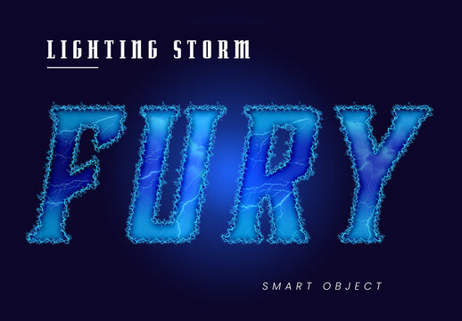 Storm Lightning Electric Text Effect