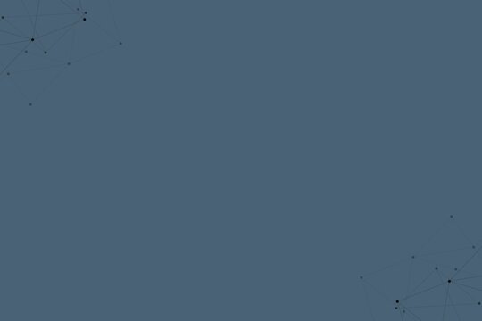 Blue fusion abstract background with modern design network style with dots and lines on the edges, color of 2026, hex code #4D6175