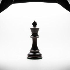 Fototapeta premium Chess king piece on white background