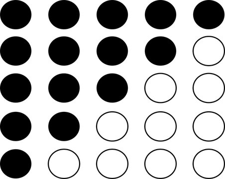 Ic&ocirc;nes cercles noirs, blancs et contours &ndash; transition s&eacute;quentielle minimaliste