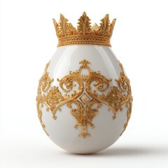 Ornate golden egg with royal crown