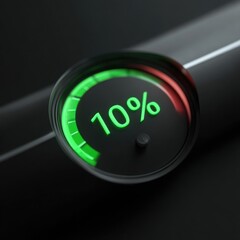 Progress indicator showing ten percent complete