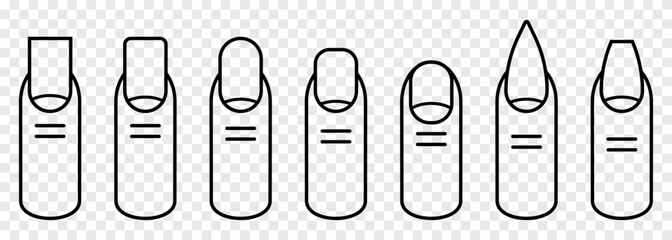 Nail shapes manicure