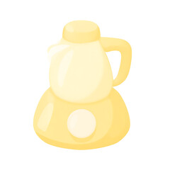 Yellow electric kettle on white background yellow kettle kitchen appliance isolated isolated on a transparent background