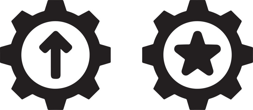 gear ui icon set refresh upload star settings control symbol