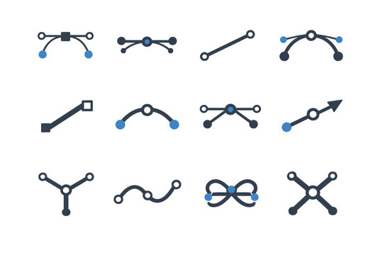 Icon knot image vector simple node path generation point spline curve corner