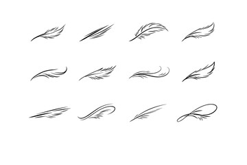 Crisp image spontaneous generation reflex simple airy sketch icon vector light breezy