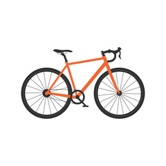 Fototapeta premium Road bike bicycle side view flat vector cycling sport transportation icon