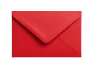 A vibrant red envelope sealed and ready for a special message to be sent isolated on transparent background