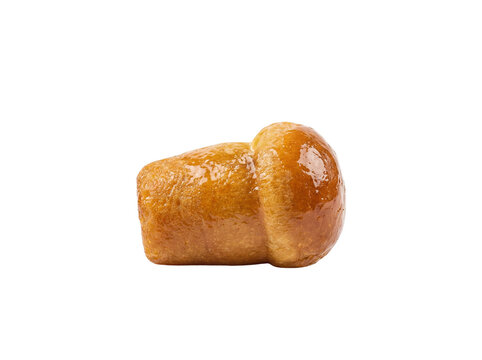 Italian bab&agrave; al rum biscuit dessert, isolate png on transparent background