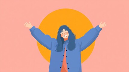 Everyday happiness concept, simple joyful moment 