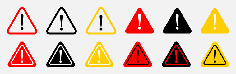 Obraz premium Set of warning sign