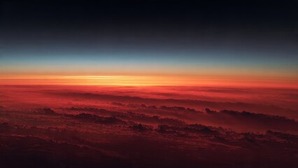 Fototapeta premium Dramatic Red Clouds at Sunset