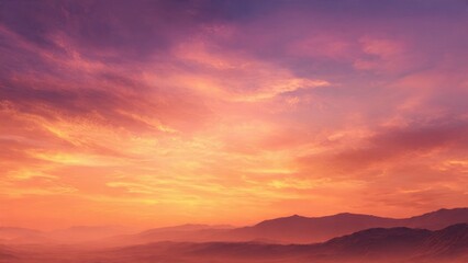 Obraz premium Sunset over mountains with colorful sky