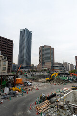なにわ筋線中之島駅工事現場
