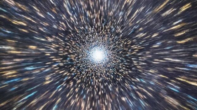 Speeding Through Hyperspace Abstract Tunnel of Light, Cosmic Journey