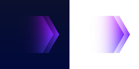 Neon arrow glows in blue and purple hues. Ideal for UI, navigation signs, or digital banners. Vector illustration isolated on transparent background. PNG © Extrastock