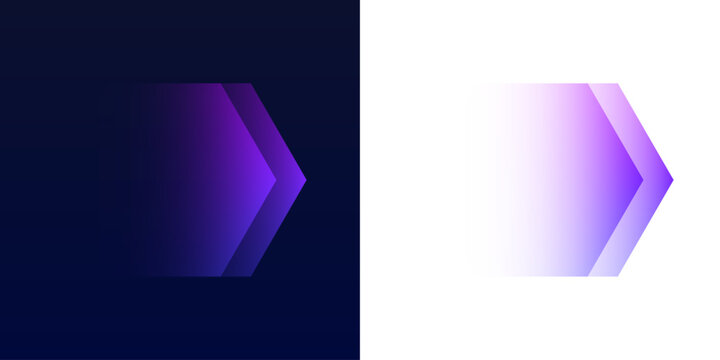 Neon arrow glows in blue and purple hues. Ideal for UI, navigation signs, or digital banners. Vector illustration isolated on transparent background. PNG