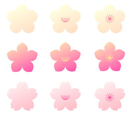 うめももさくら_日本の春｜梅,桃,桜,グラデーション