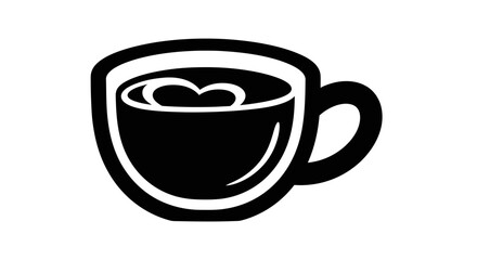 Obraz premium Black rhino silhouette on white background