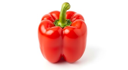 Red Bell Pepper on White Background