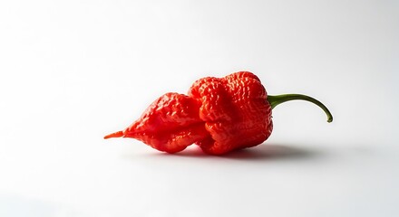 Vibrant Red Chili Pepper on White Background